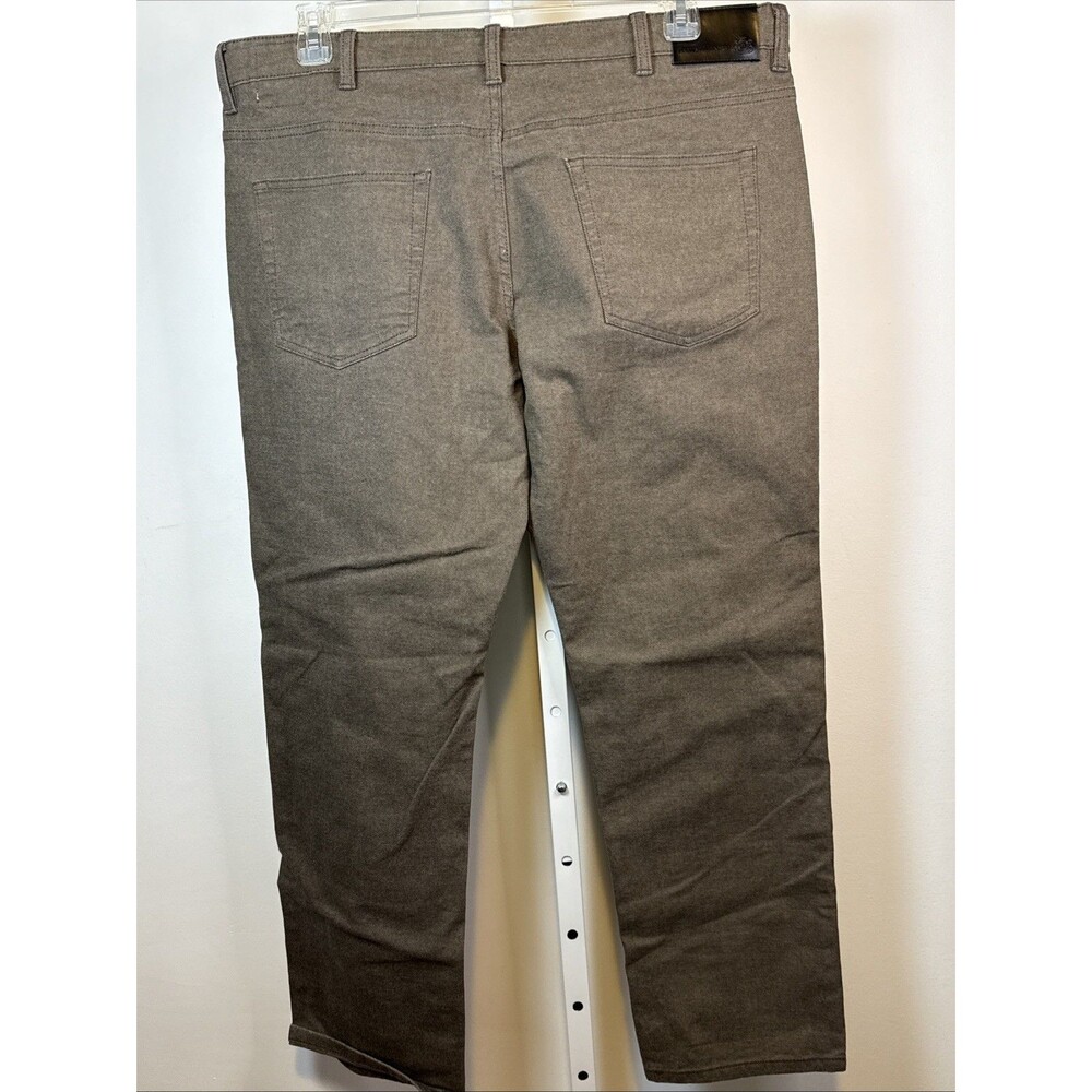 English Laundry Straight Fit Mens Brown Cotton Blend Casual Pants 38x30 Exc